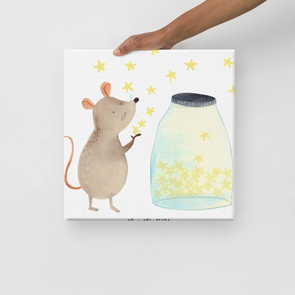 Canvas picture Mouse Stars Leinwand, Dekoration, Wanddeko, Bild, Kunstdruck, Tiermotive, Gute Laune, lustige Sprüche, Tiere, Wunsch, Träume, Geburt, Maus, Taufe, Geburtstag, Schwangerschaft, erstes Kind, Sterne, Kindergeburtstag, Hoffnung, Kind, Taufgeschenk