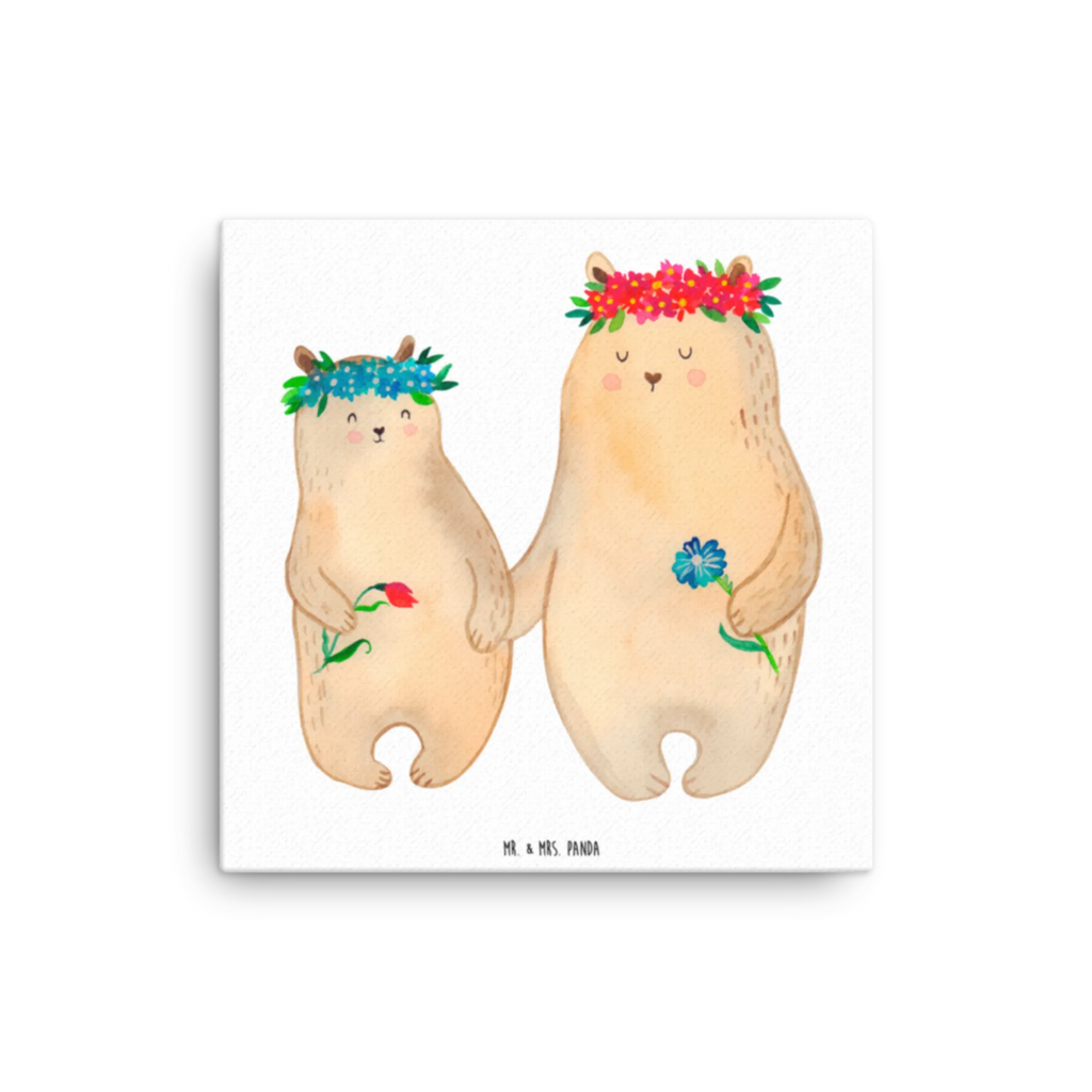 Leinwand Bild Bären mit Blumenkranz Kunstdruck, Bild, Leinwand, Wanddeko, Mama, Schwester, Opa, Bruder, Vatertag, Oma, Muttertag, Familie, Papa, Vorbild, Lieblingsmensch, beste Mutter, Kind, Bären, weltbeste Mama, Bär, Geschenk Mama. Muttertag, Lieblingsmama, Mutti, Tochter, Töchter, Mami, Mutter, Family, Kinder