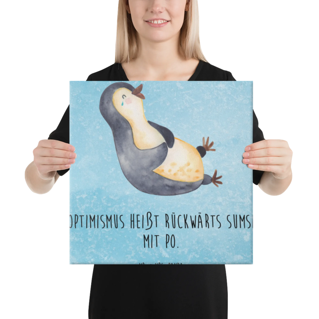 Canvas picture pingwin Śmiech Leinwand, Kunstdruck, Wanddeko, Bild, Dekoration, Pinguin, Lachen, Pinguine, lustiger Spruch, Fröhlich, Humor, Optimismus, Fröhlichkeit