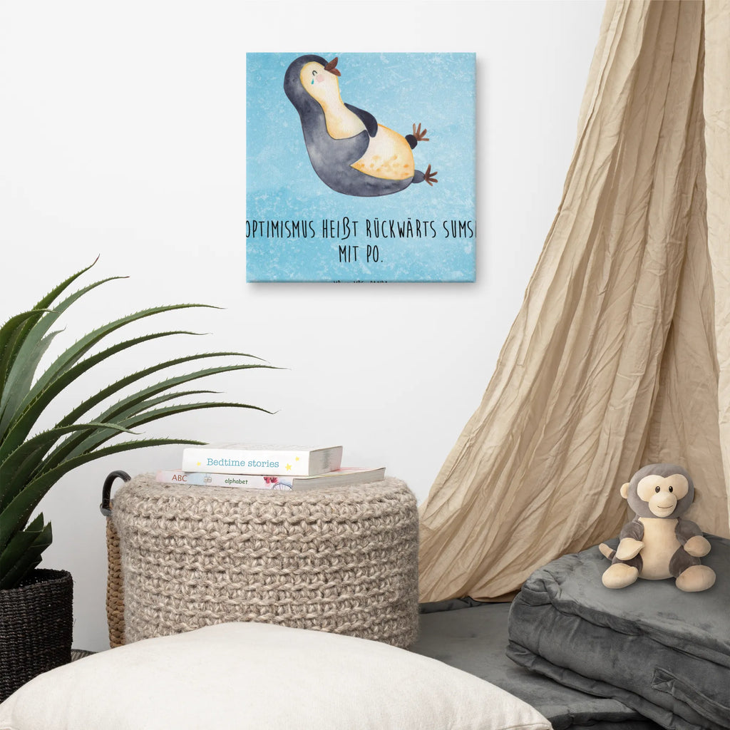 Canvas picture pingwin Śmiech Leinwand, Kunstdruck, Wanddeko, Bild, Dekoration, Pinguin, Lachen, Pinguine, lustiger Spruch, Fröhlich, Humor, Optimismus, Fröhlichkeit