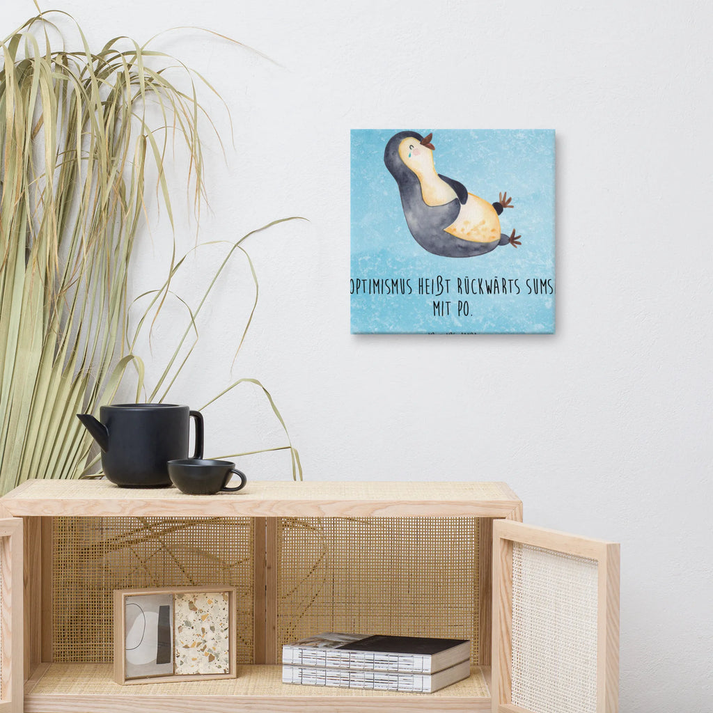 Canvas picture pingwin Śmiech Leinwand, Kunstdruck, Wanddeko, Bild, Dekoration, Pinguin, Lachen, Pinguine, lustiger Spruch, Fröhlich, Humor, Optimismus, Fröhlichkeit