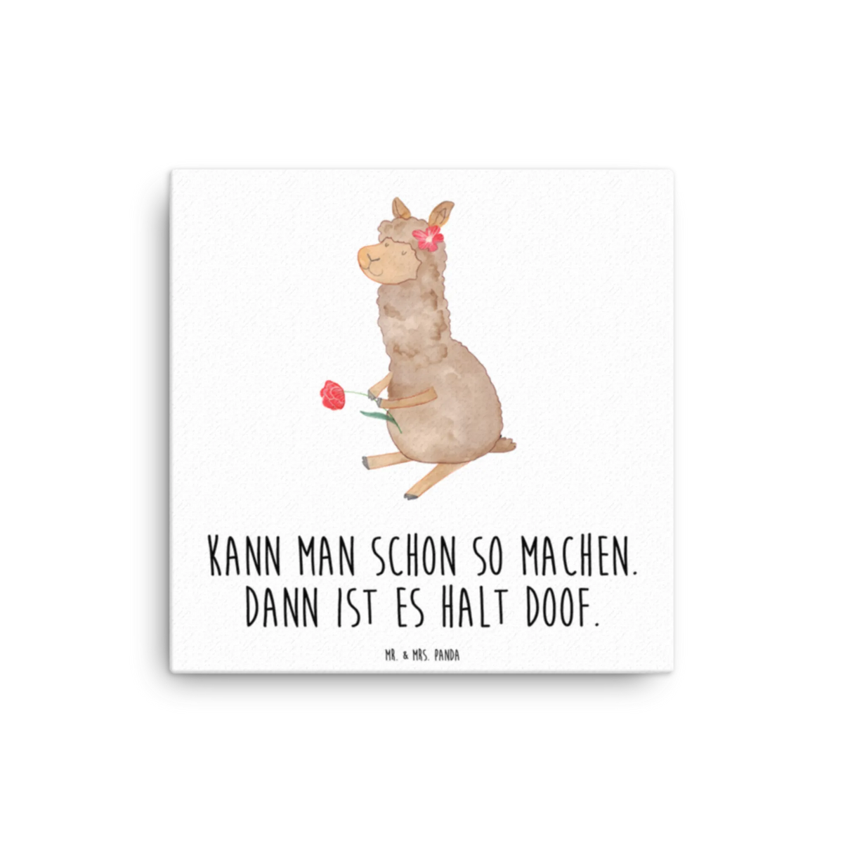 Leinwand Bild Alpaka Blume Leinwand, Kunstdruck, Lama, Alpaka, Blume, Motiv Alpaka, Lamas, Alpaka Spruch, Alpaka Dekor, Alpaka Dekoration, Alpaka Geschenk, Alpaka Zitat, Alpaka Witz