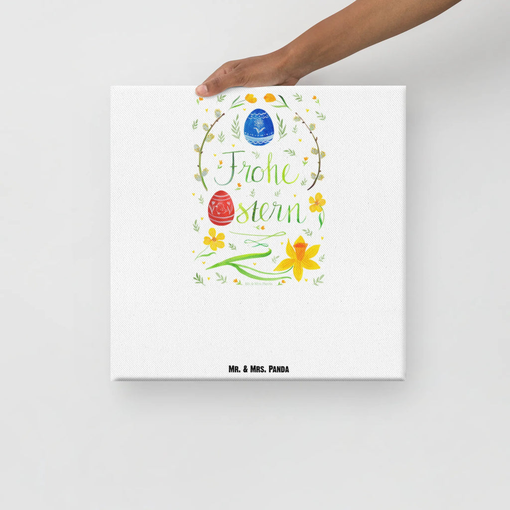 Leinwand Bild Frohe Ostern Wanddeko, Dekoration, Bild, Leinwand, Kunstdruck, Ostern, Osterhase, Ostergeschenke, Osternest, Osterdeko, Geschenke zu Ostern, Ostern Geschenk, Ostergeschenke Kinder, Ostern Kinder, Osterei, bemalte Ostereier, Frohe Ostern, Osterblume, Weidenkätzchen. Lettering, Ostergrüße