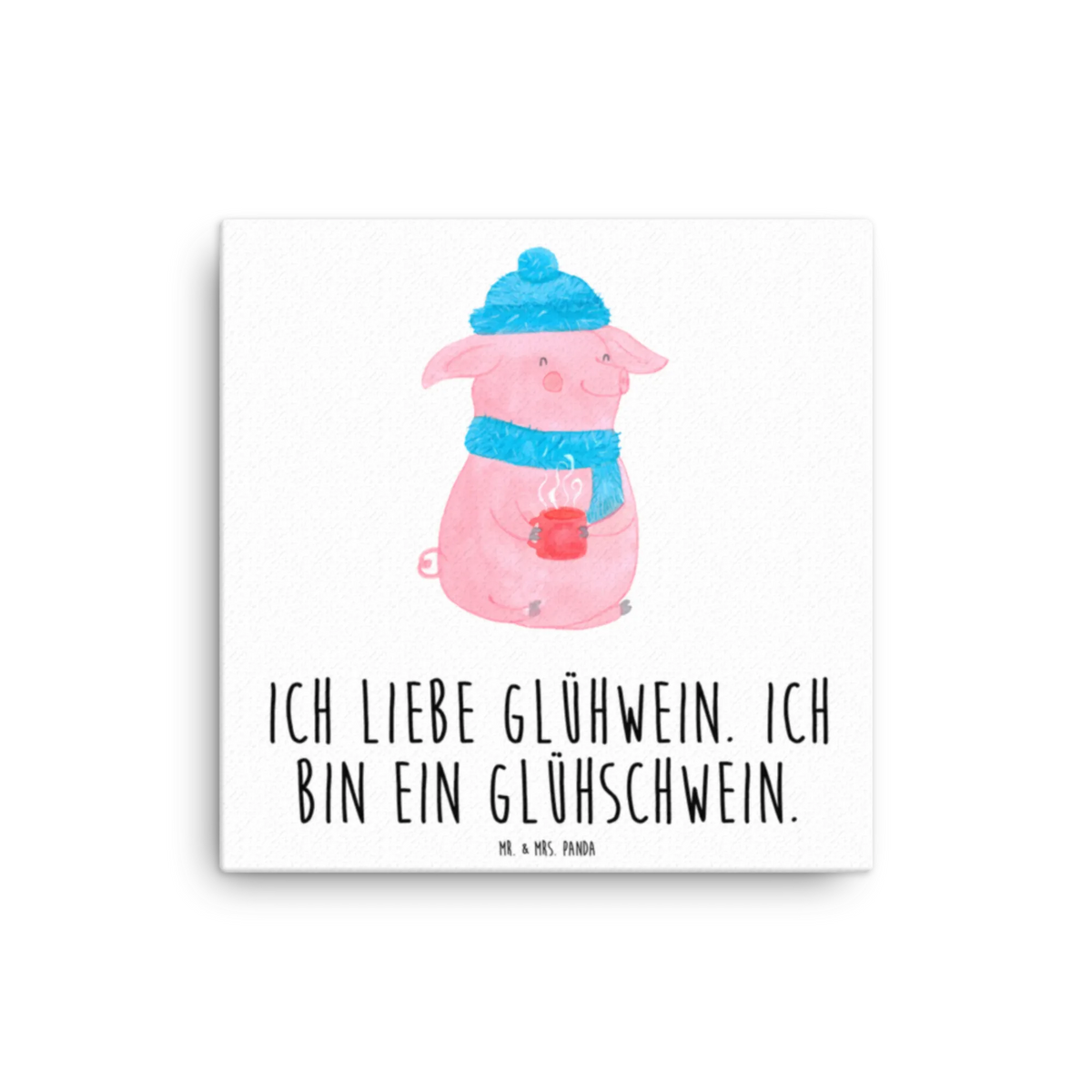 Leinwand Bild Schwein Glühwein Kunstdruck, Leinwand, Weihnachten, Winter, Weihnachtsdeko, Nikolaus, Advent, Heiligabend, Wintermotiv, Weihnachtsmarkt, Glühwein, Punsch, Glühschwein