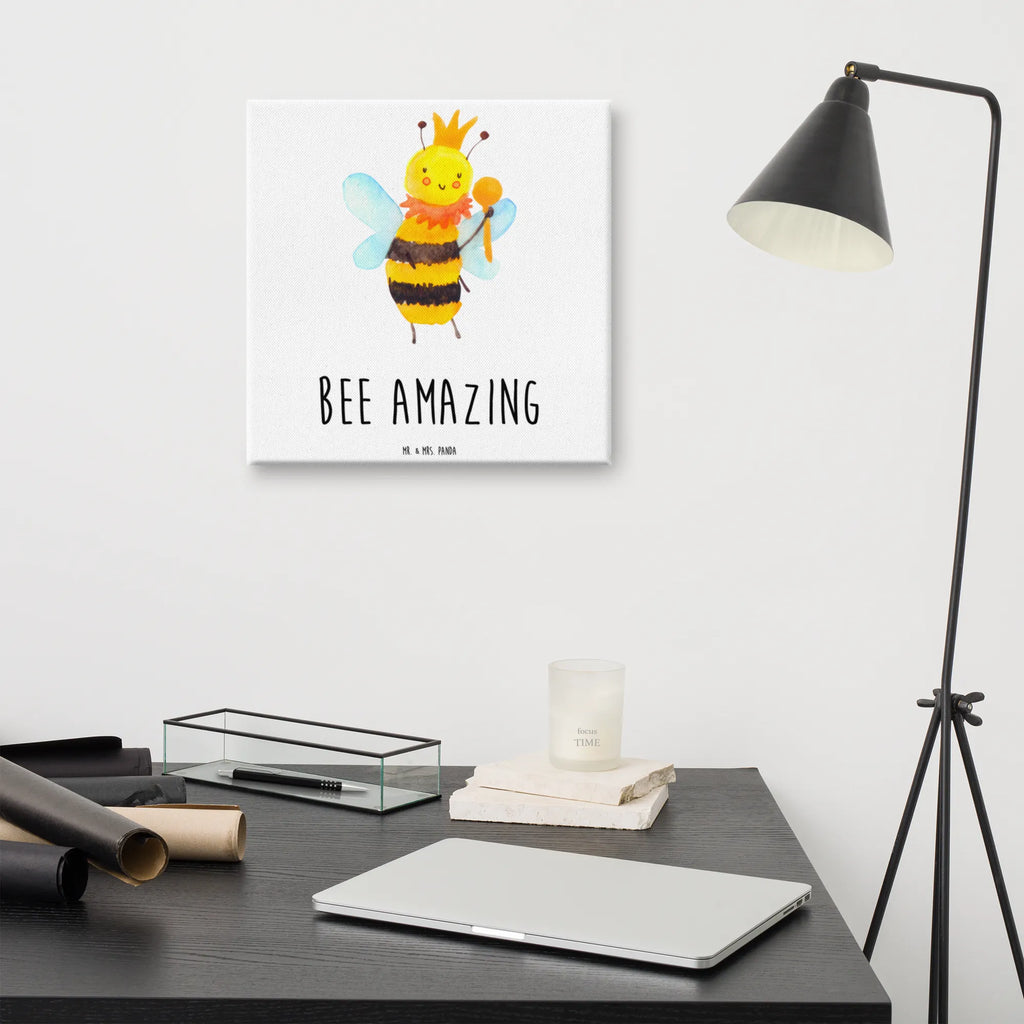 Canvas picture bee king Leinwand, Kunstdruck, Hummel, Biene, Wespe