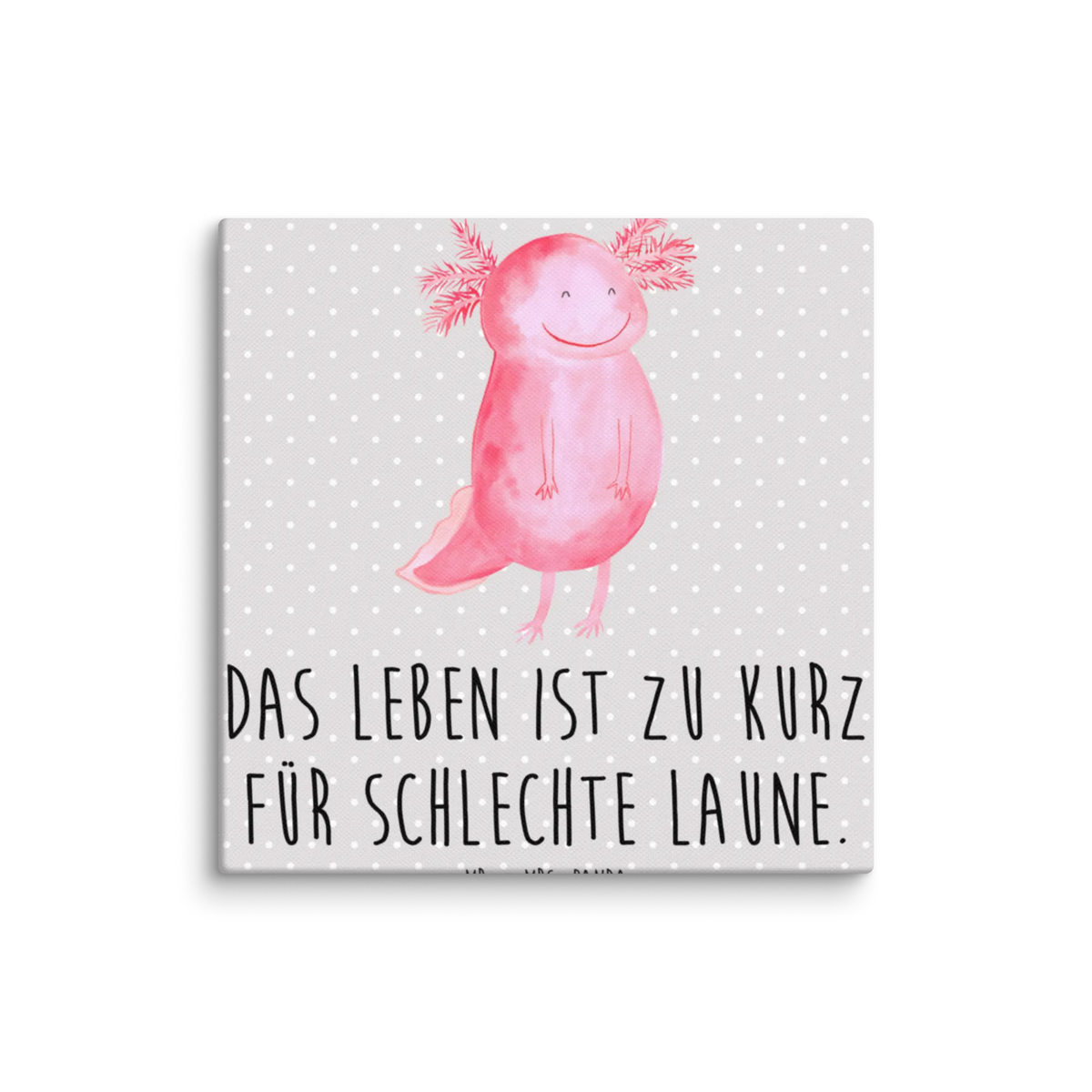 Leinwand Bild Axolotl Glücklich Kunstdruck, Leinwand, Axolotl, Molch, Gute Laune, Lurche, Motivation, Axolot, Schwanzlurch, Lurch