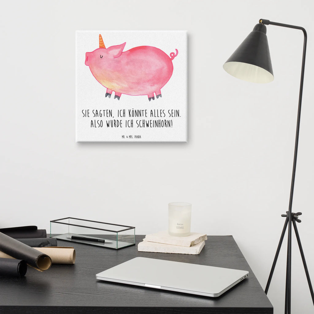 Leinwand Bild Einhorn Schweinhorn Kunstdruck, Leinwand, Unicorn, Einhorn, Einhorn Deko, Einhörner, Spaß, Schwein, English, Geschenk, Spruch, Piggy, Pig, Schweinhorn, Funny, Witzig. Lustig, Englisch, Party, Bauer