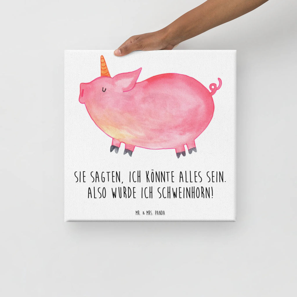 Leinwand Bild Einhorn Schweinhorn Kunstdruck, Leinwand, Unicorn, Einhorn, Einhorn Deko, Einhörner, Spaß, Schwein, English, Geschenk, Spruch, Piggy, Pig, Schweinhorn, Funny, Witzig. Lustig, Englisch, Party, Bauer