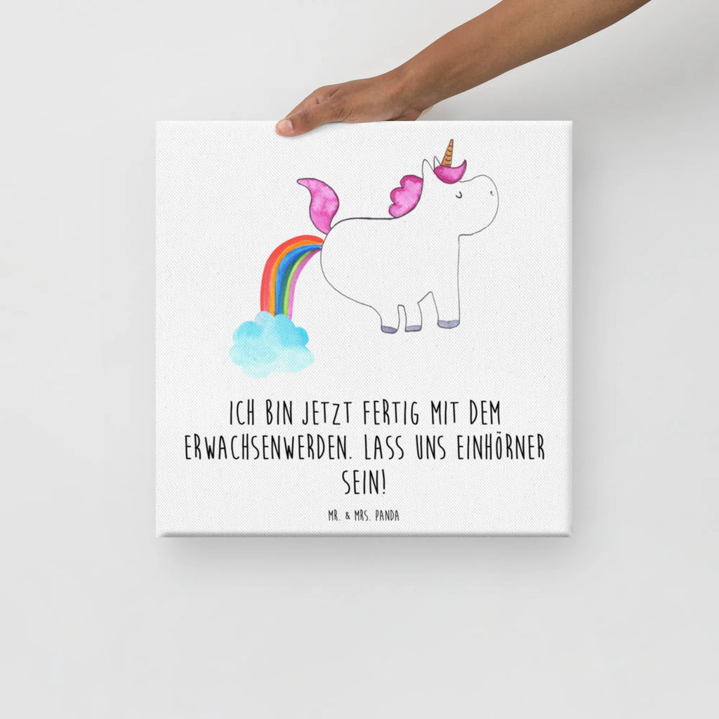 Leinwand Bild Einhorn Pupsend Kunstdruck, Leinwand, Unicorn, Einhorn, Einhorn Deko, Einhörner, Freundin, Erwachsenwerden, Glitzer, Einhornpower, Pups, Spaß, Lustig, Regenbogen