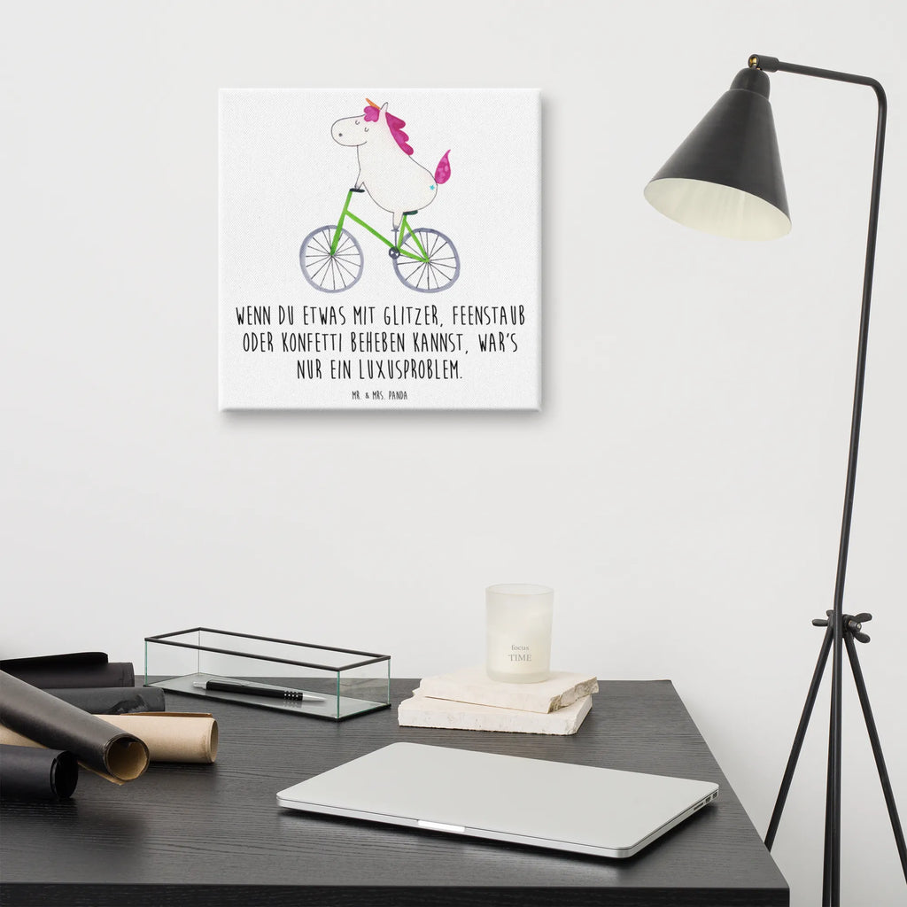 Canvas picture unicorn cyclist Bild, Leinwand, Dekoration, Wanddeko, Kunstdruck, Einhorn, Einhörner, Einhorn Deko, Unicorn, Radfahren, Rad, Luxusproblem, Liebeskummer, Feenstaub, Konfetti, Bike, Kummer, Radfahrer
