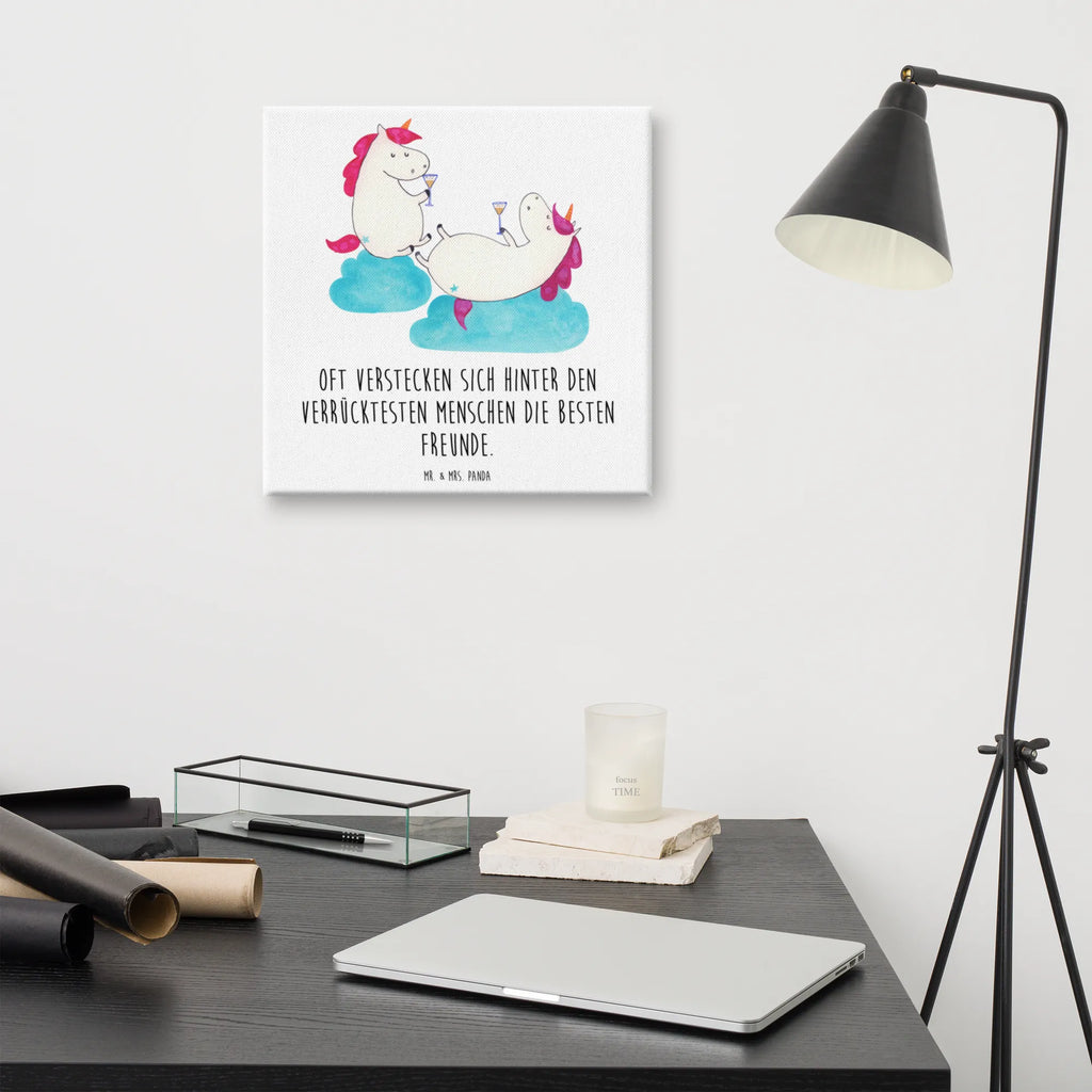 Leinwand Bild Einhörner Sekt Leinwand, Kunstdruck, Unicorn, Einhorn, Einhorn Deko, Einhörner, Freundinnen, BFF, Anstoßen, Party, Mädelsabend, Sekt, Beste, Korken, Spaß, Freundin