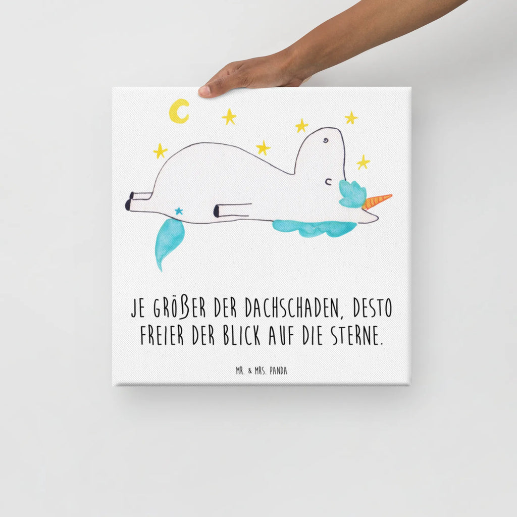 Leinwand Bild Einhorn Sternenhimmel Dekoration, Kunstdruck, Bild, Wanddeko, Leinwand, Einhorn, Einhörner, Einhorn Deko, Unicorn, Sterne, Sternenhimmel, Dachschaden, Verrückt