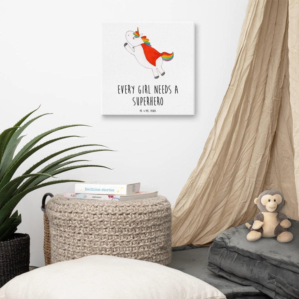 Leinwand Bild Einhorn Super Kunstdruck, Leinwand, Unicorn, Einhorn, Einhorn Deko, Einhörner, Traummann, Held, Geschenk, Girl, Superheld, Freundin, Mädchen
