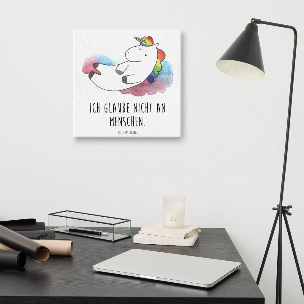 Leinwand Bild Einhorn Wolke 7 Leinwand, Kunstdruck, Unicorn, Einhorn, Einhorn Deko, Einhörner, Lustig, Menschen, Lächeln, Geschenk, Glaube, Verliebt, Witzig, Realität