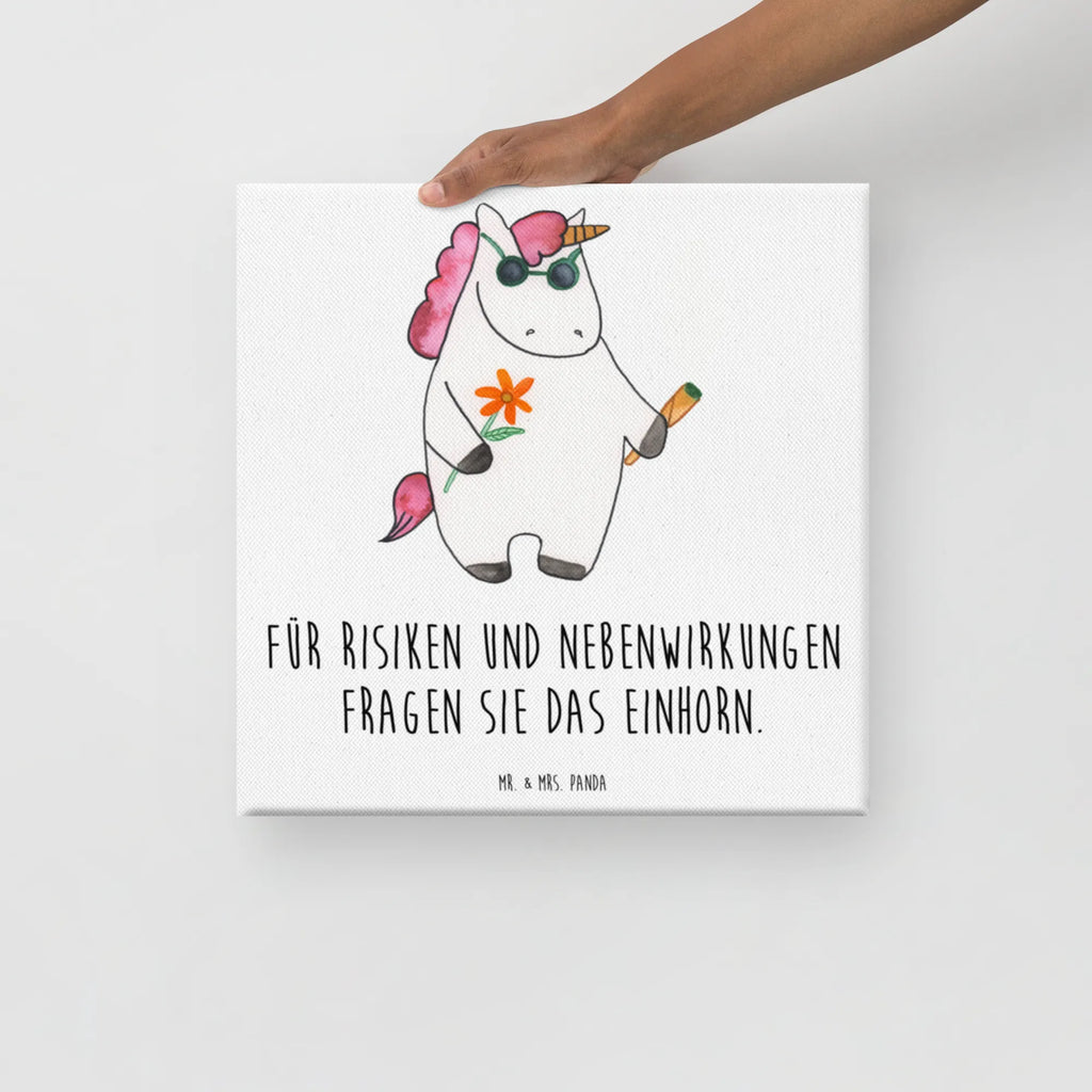 Leinwand Bild Einhorn Woodstock Kunstdruck, Leinwand, Unicorn, Einhorn, Einhorn Deko, Einhörner, Party, Joint, Alkohol, Kiffen, Zigarette, Spaß. Lustig, Witzig, Woodstock