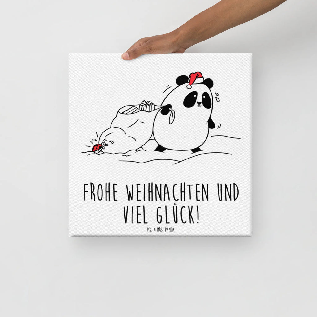 Leinwand Bild Panda Weihnachten Kunstdruck, Wanddeko, Leinwand, Bild, Dekoration