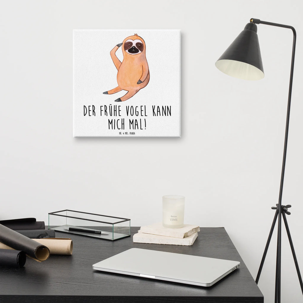 Canvas picture sloth Bird Bild, Leinwand, Wanddeko, Kunstdruck, Dekoration, Faultier, Faultier Geschenk, Faultier Deko, Morgenmuffel, Faultiere, Spinner, Frühaufsteher, Faultierwelt, Lieblingstier, faul, der frühe Vogel, früher Vogel, Vogel