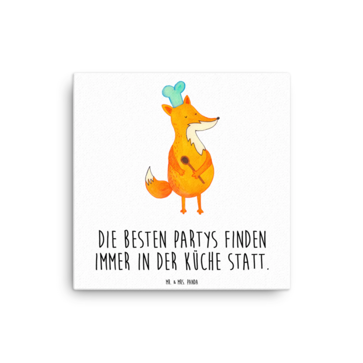 Canvas picture Fox A cook animal lover, foxes, forest wildlife, clever as a fox, Kitchen slogan, Slogan funny, Party slogan, Cook gift, Baker, Chefs, Kitchen decoration