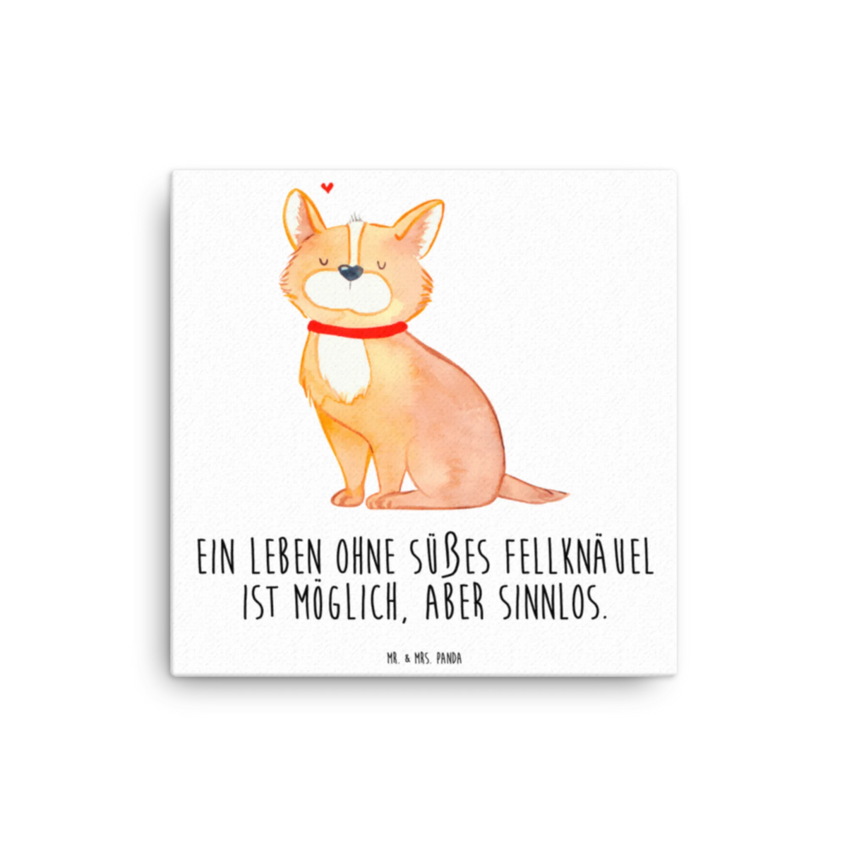 Leinwand Bild Hund Glück Leinwand, Kunstdruck, Hunderasse, Hundebesitzer, Hund, Haustier, Sprüche, Tierliebhaber, Hundemotiv, Corgie, Spruch, Hundemama, Liebe, Hundeliebe