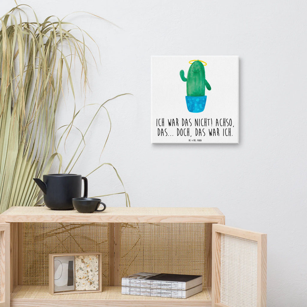 Canvas picture cactus Holy Bild, Leinwand, Wanddeko, Dekoration, Kunstdruck, Kaktus, Kakteen, Freundin, Schwester, frech, Heiligenschein, Eltern, lustig, Kind, Schwestern, Familie, Bruder