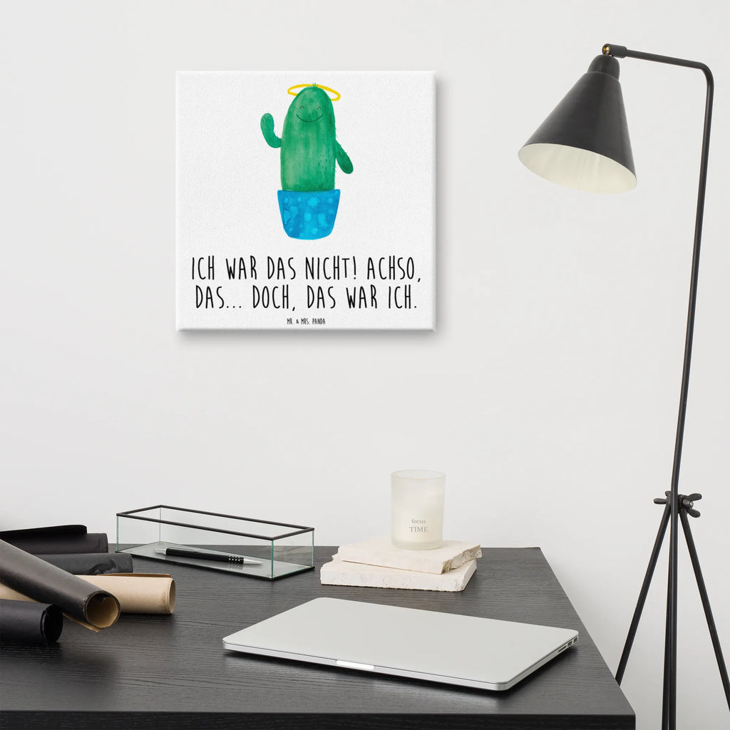 Canvas picture cactus Holy Bild, Leinwand, Wanddeko, Dekoration, Kunstdruck, Kaktus, Kakteen, Freundin, Schwester, frech, Heiligenschein, Eltern, lustig, Kind, Schwestern, Familie, Bruder