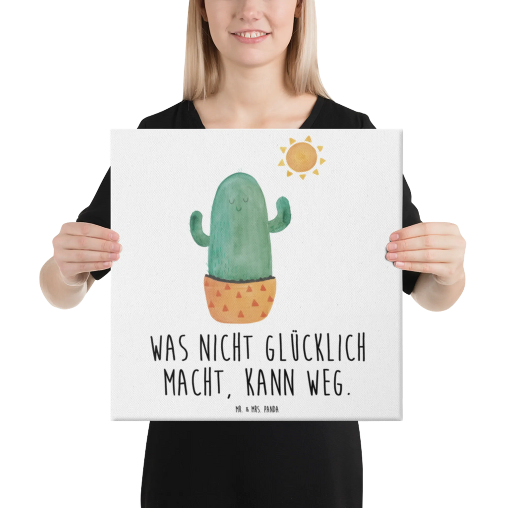 Leinwand Bild Kaktus Sonne