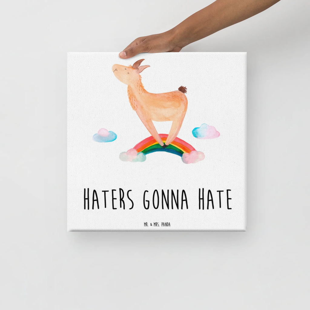 Canvas picture lama rainbow Leinwand, Bild, Wanddeko, Kunstdruck, Dekoration, Lama, Alpaka, Schule, Haters, Haters gonna hate, Außenseiter, Regenbogen, Lamas, Abi, Wolkenland, Freiheit, Selbstständig, Hobby