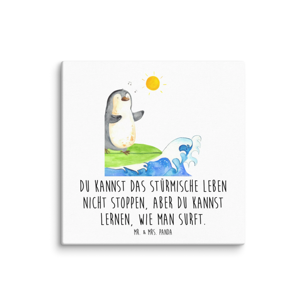 Canvas picture Penguin surfer North Pole, Penguins, holidays, penguins, wave riding, surfing, surfers, waves