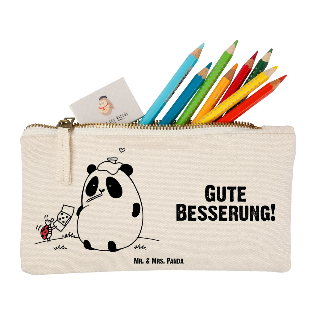 Schminktasche Panda Gute Besserung Mäppchen, pinsel tasche, utensilientasche, pencil case, Waschbeutel, aufbewahrungsbeutel, kosmetiktäschchen, Kulturtasche, Kosmetiktasche, beauty case, Schminkbeutel, aufbewahrungstasche, Schlampermäppchen, Federmappe, Etui, toiletry bag, Schminktäschchen, Stiftemäppchen, Kosmetikbeutel, Schminktasche, beauty tasche, Waschtasche, Kulturbeutel