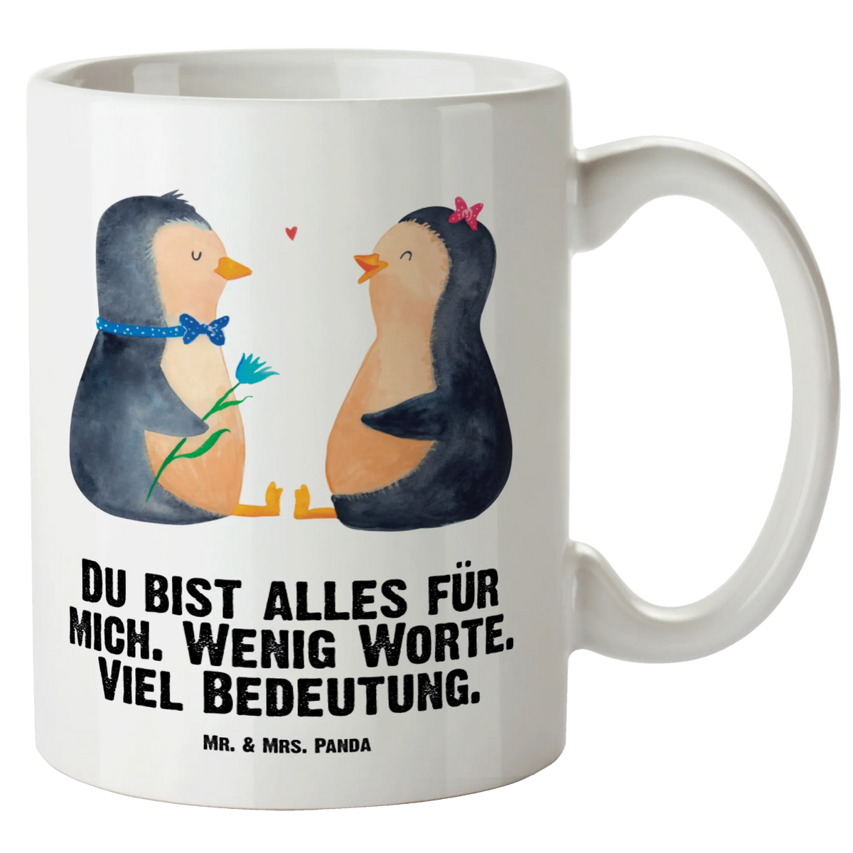 XL cup Penguin pair Penguin, North Pole, Winter, Penguins, anniversary, dream couple, great love, wedding gift, penguin, engagement, love, penguins, wedding, wedding day, love gift, lovers, proof of love