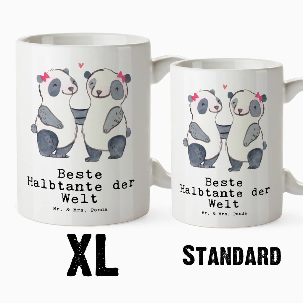 XL Tasse Panda Beste Halbtante der Welt, Familie, Geschenk, Pott