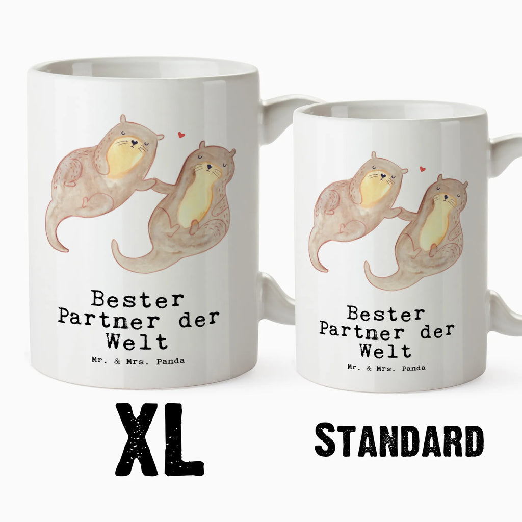 XL cup otter Best partner in the world for, thank you, gift, giving, birthday, birthday present, gift idea, souvenir, make you happy, gift tip, Man, love, Woman, significant other, Spouse, Husband. Girlfriend, boyfriend, couple, Partner, Wife