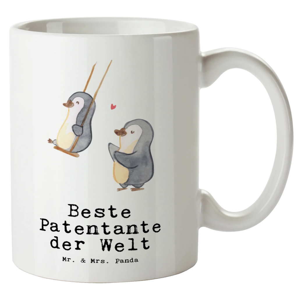 XL Tasse Pinguin Beste Patentante der Welt, Familie, Geschenk, Nichte