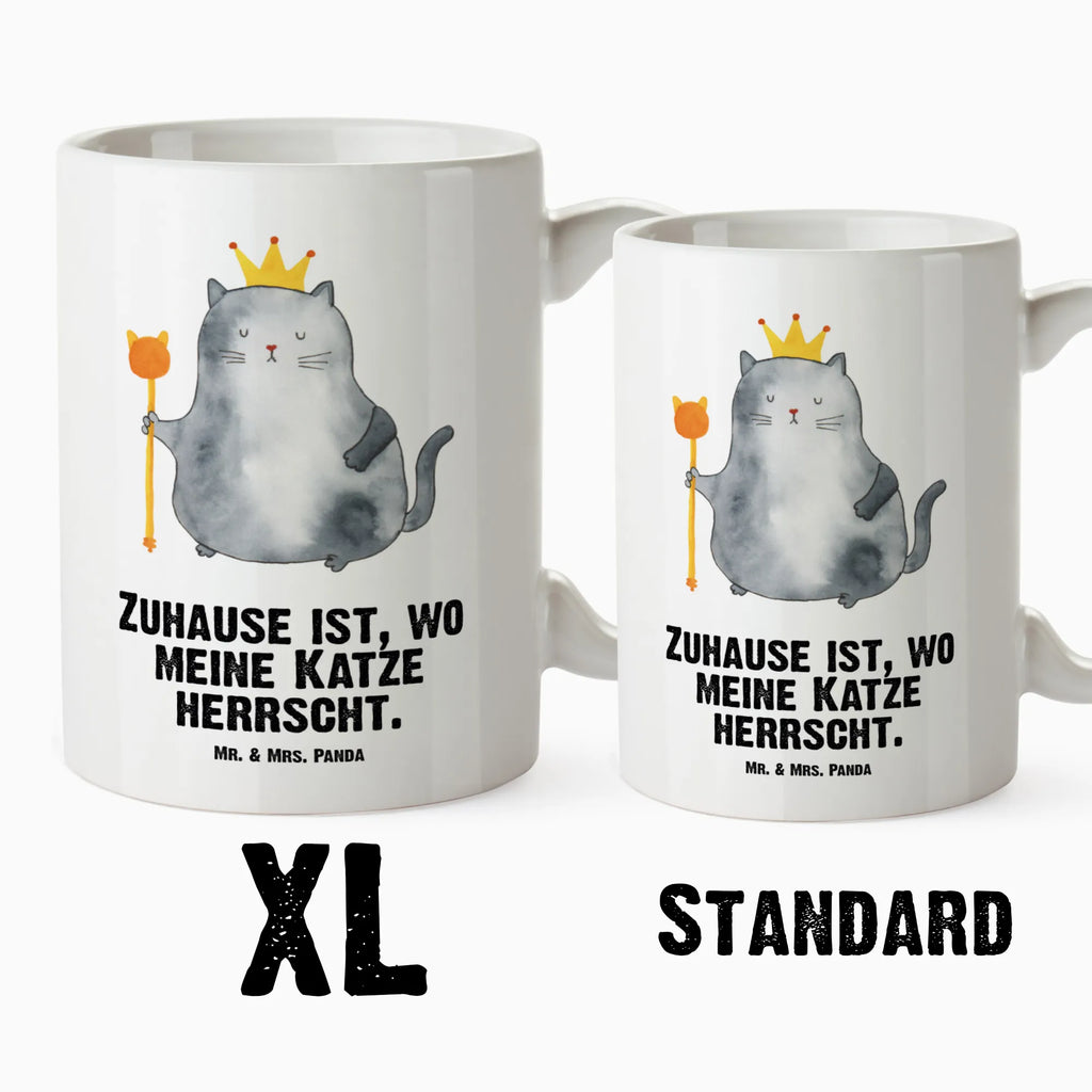 XL cup Cat king cat, tomcat, kitty, meow, kitten, housecat, mama cat, love cats, cat image, cat fan, cat lover, cat fancier, cat decoration, gift for cat lover, cat owner, funny cats, cat sayings, cat motto, funny cat gifts, fan merchandise, cat stuff, animal lover, queen, moving in, cats, family, pet, move, king, apartment, first own apartment, pussy, tenement