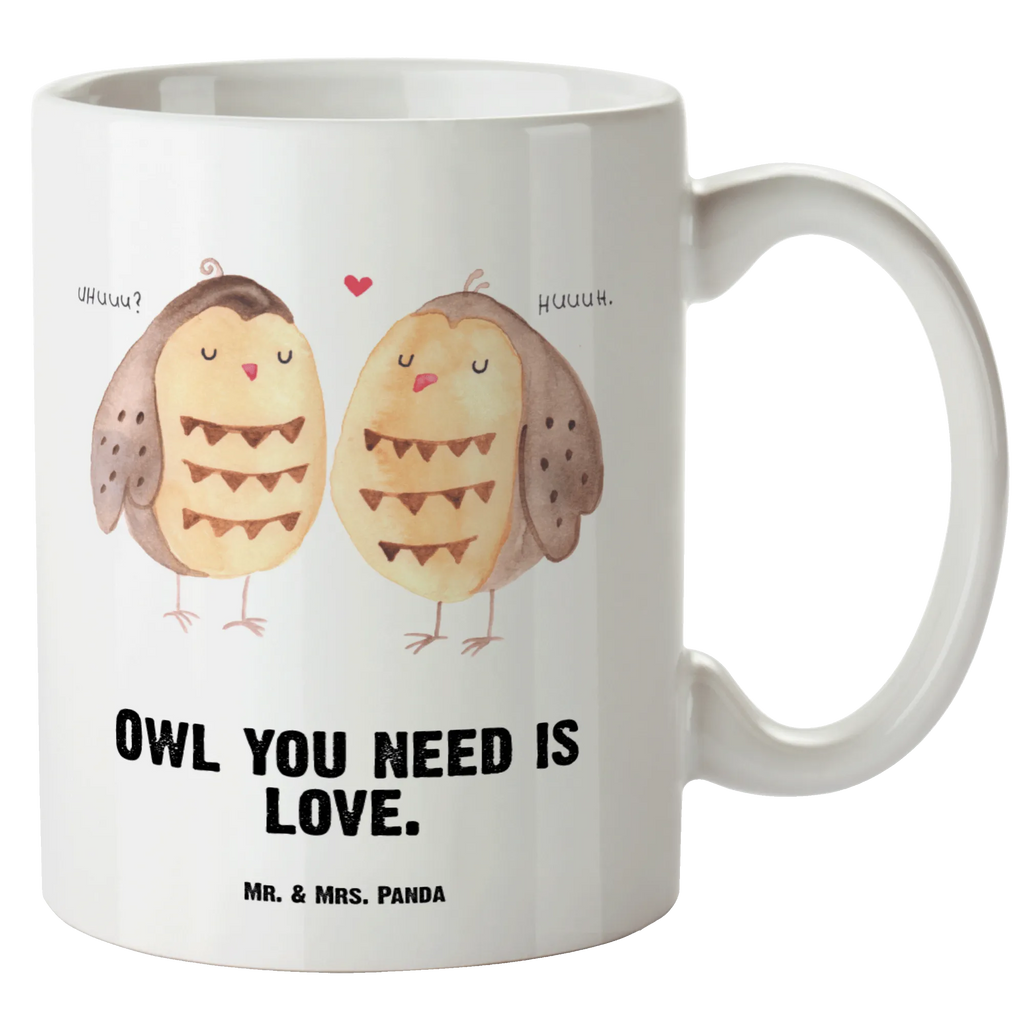 XL cup owls Love owl, forest animal, bird, nocturnal, gift ideas, birthday present, illustrated, funny, romantic gift, owl decor, Love, Girlfriend gift, Love saying, Owl, Pun funny, All you need is love, Owl decoration, Friend, Wedding saying