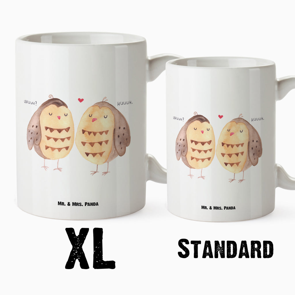 XL cup owls Love owl, forest animal, bird, nocturnal, gift ideas, birthday present, illustrated, funny, romantic gift, owl decor, Love, Girlfriend gift, Love saying, Owl, Pun funny, All you need is love, Owl decoration, Friend, Wedding saying
