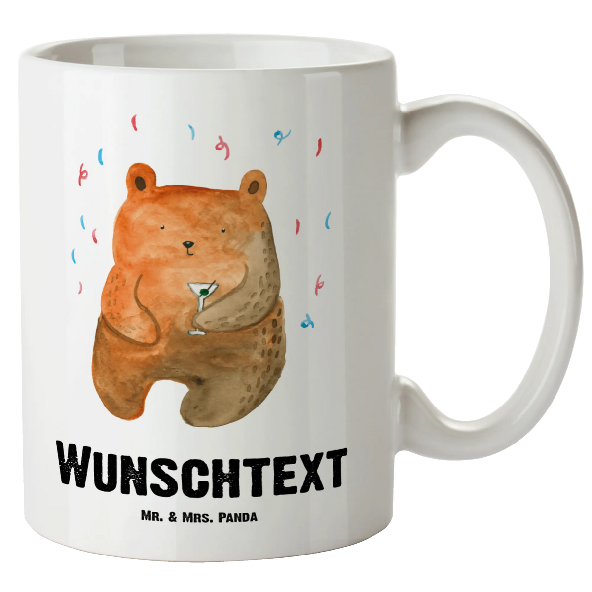 Personalised XL cup bear party bear, teddy, teddy bear, cuddly toy, Good mood, Party, Partying, Birthday, Bring a present, Birthday present, Present, Celebrate, Funny