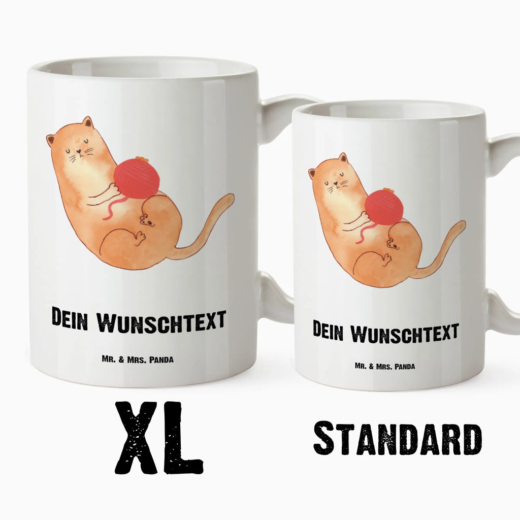Personalised XL cup Cat Wool cat, tomcat, kitty, meow, kitten, housecat, mama cat, love cats, cat image, cat fan, cat lover, cat fancier, cat decoration, gift for cat lover, cat owner, funny cats, cat sayings, cat motto, funny cat gifts, fan merchandise, cat stuff, animal lover, play, wool, Cats, ball of wool, pet, playful, cats, pussy