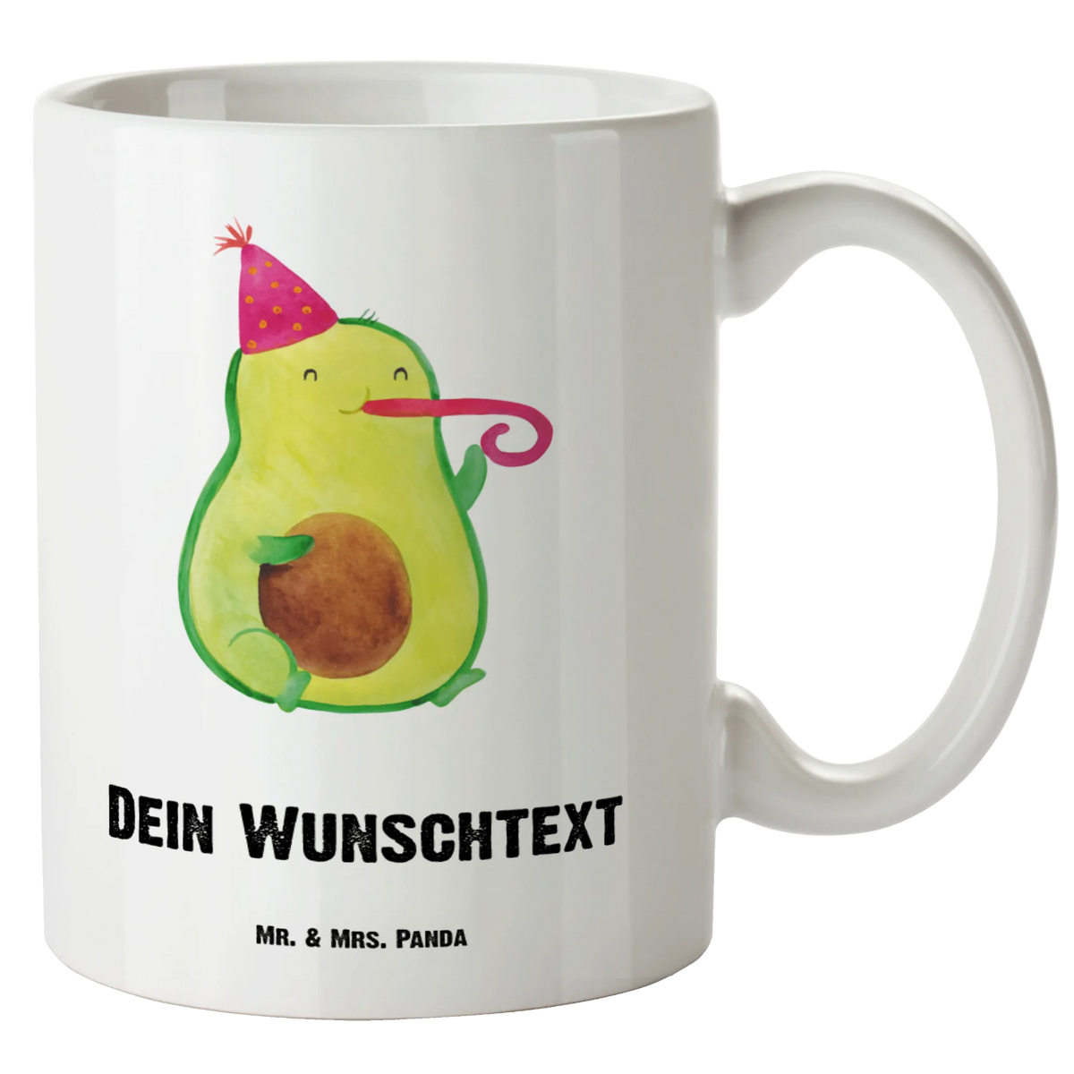 Personalised XL cup avocado party time avocado, vegetables