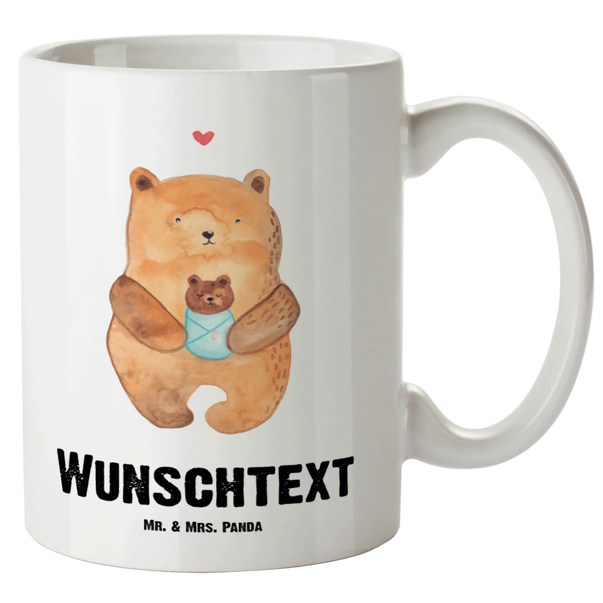 Personalised XL cup bear infant teddy bear, cuddly toy, grandson, mother, birth, grandchild, parents, birthday, baptism, congratulations, niece, nephew, baptized child
