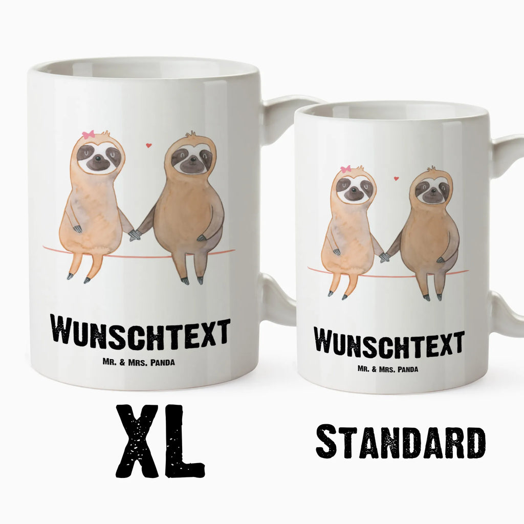 Personalised XL cup sloth pair Sloth, sloth, trend animal, together, engaged, lovers, in love, favourite animal, sloth couple, lazy, love, relax, sloth love