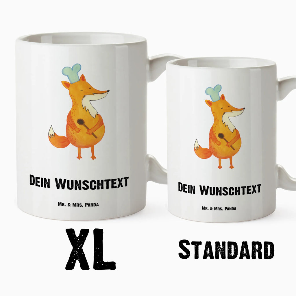 Personalised XL cup Fox A cook fox, foxes, forest wildlife, clever as a fox, animal lover, Fox, funny, Slogan funny, Kitchen slogan, Kitchen decoration, Chefs, Party slogan, Baker, Cook gift