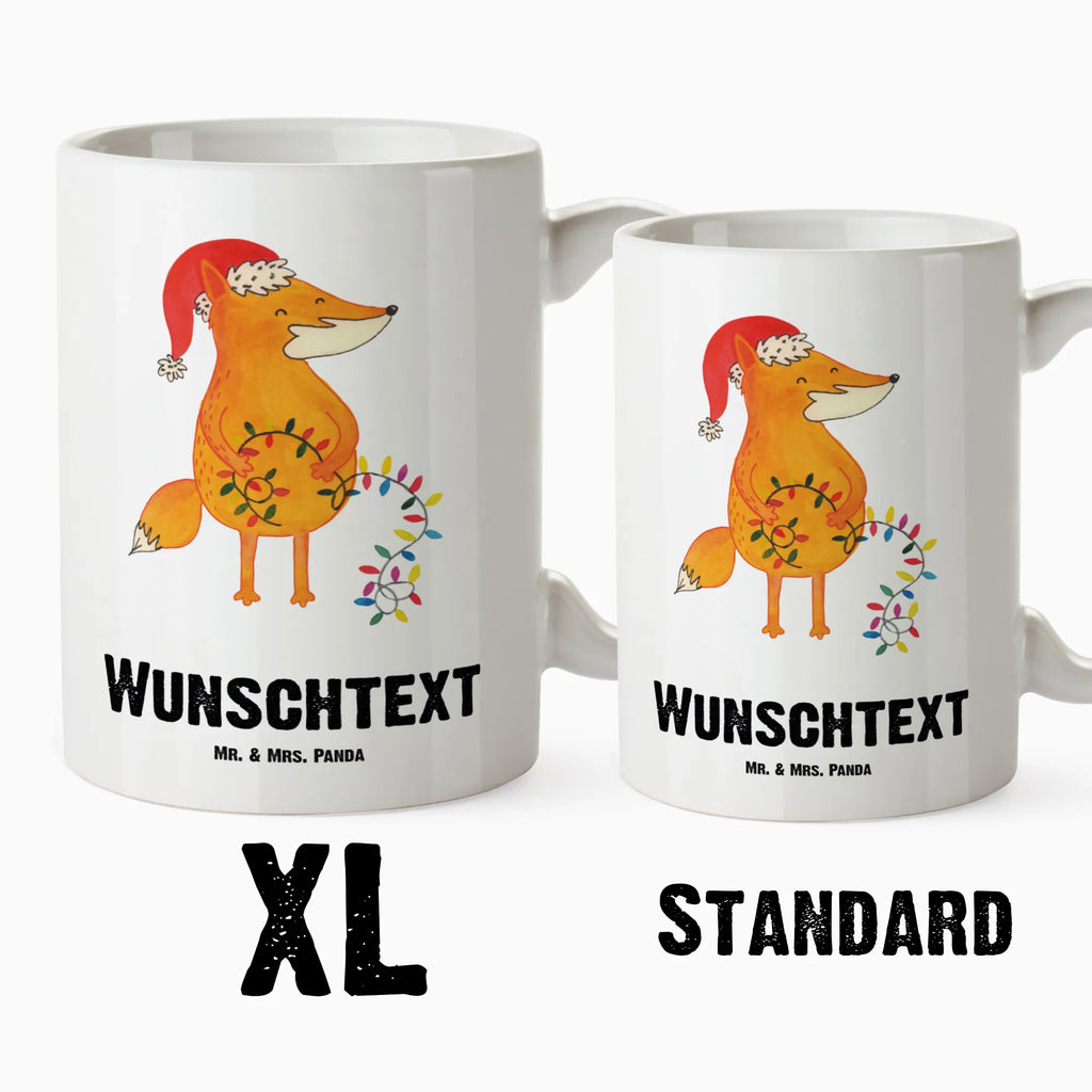 Personalised XL cup Fox Christmas Winter, Christmas, Christmas time, snow, Christmas Eve, Gift Christmas, Fox, Santa Claus, Saying beautiful, Foxes