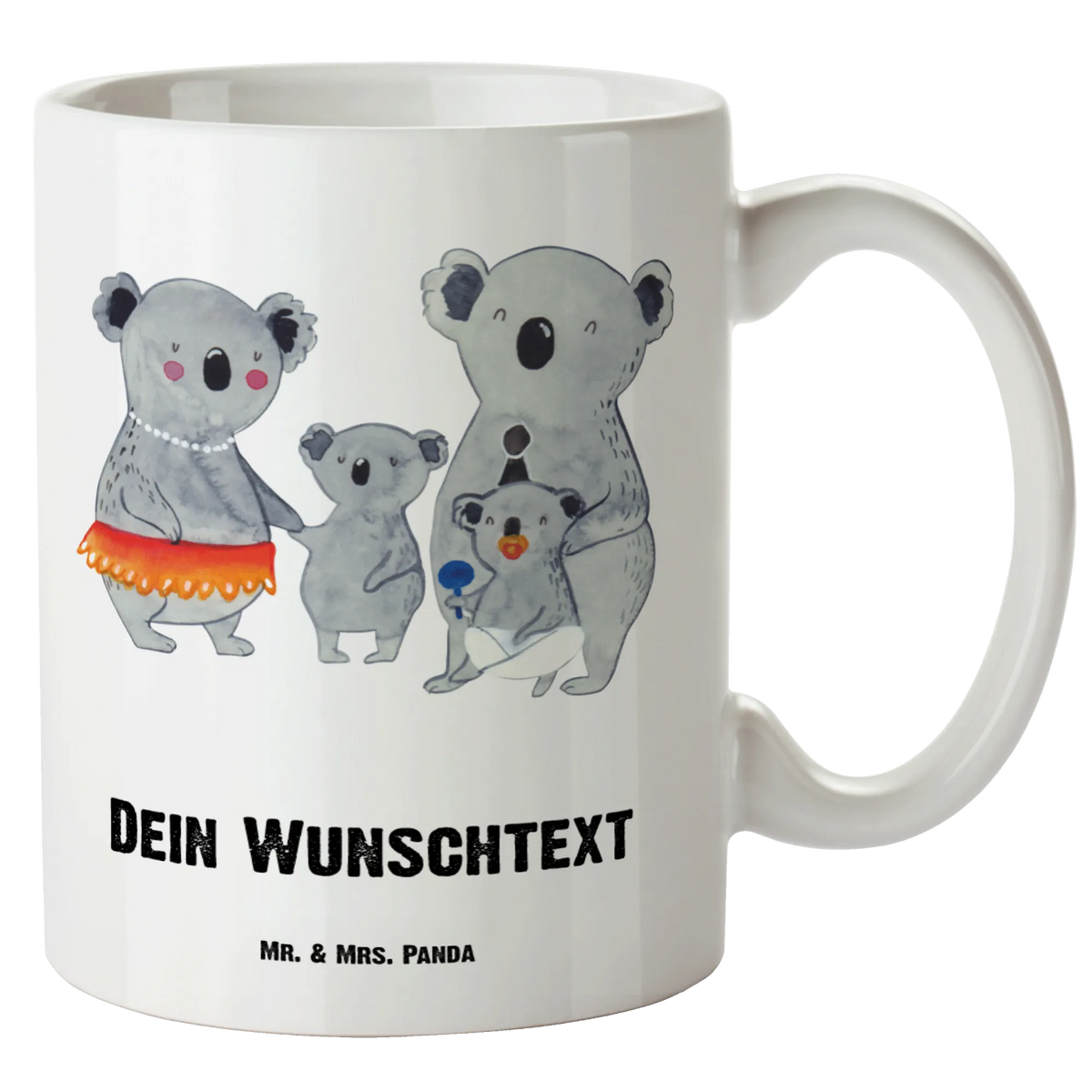 Personalised XL cup Koala Family Family, Father's Day, Mother's Day, brother, sister, Mom, Dad, family, dad, siblings, koalas, Koala, children, mom, family life