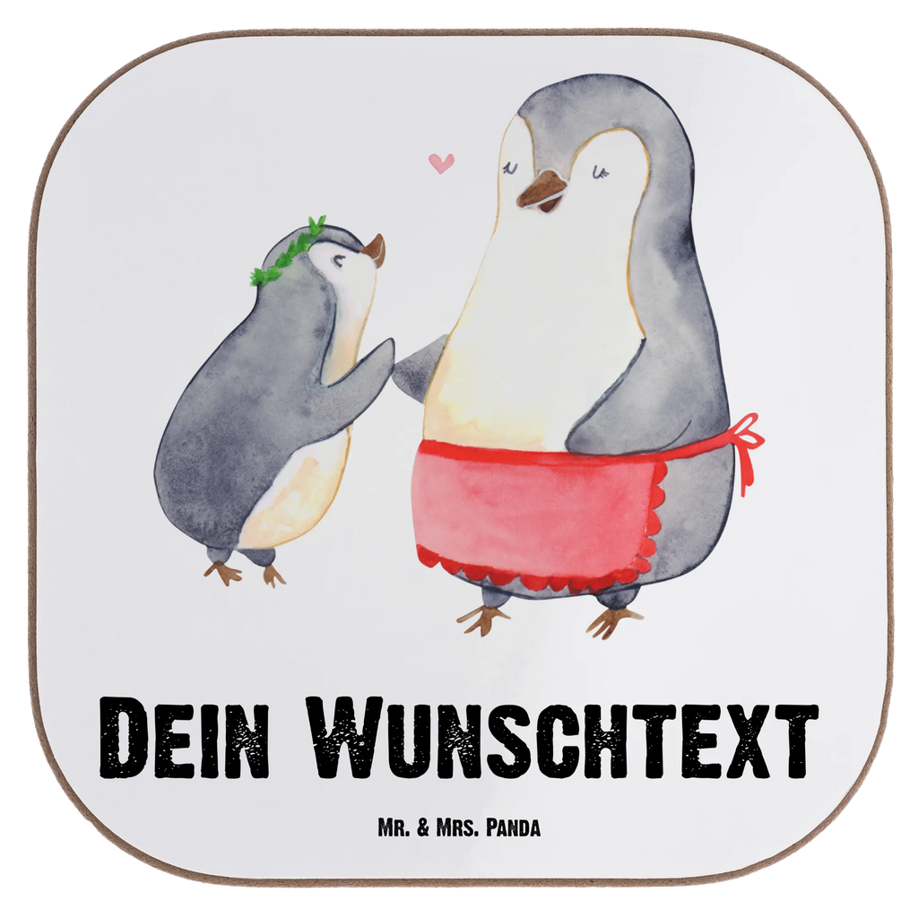 Personalised coaster penguin Best mom in the world for, thank you, gift, giving, birthday, birthday present, gift idea, souvenir, make you happy, gift tip, Mother&#39;s Day, Super Mom, Mother, Best Mom, Best, Daughter, Thank You, Mutti, Son, Ma, Mama, Mommy
