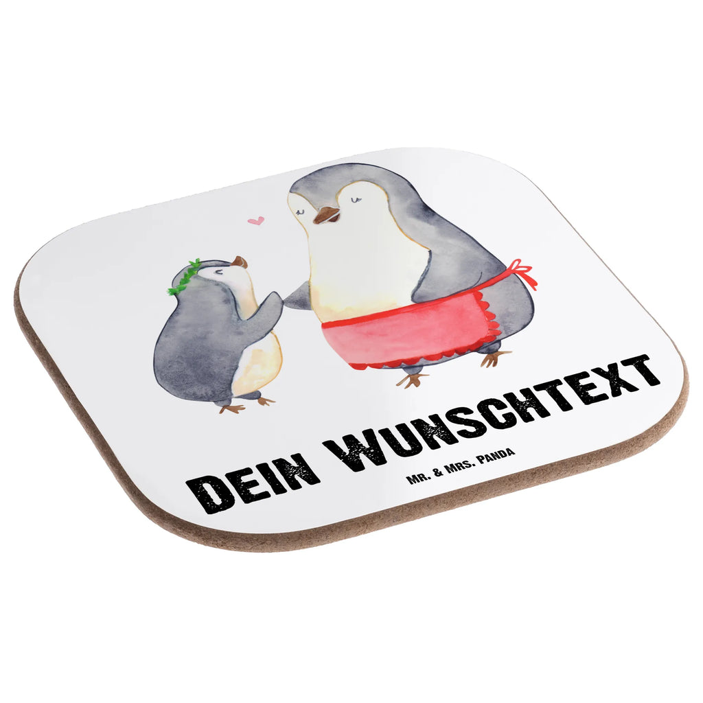 Personalised coaster penguin Best mom in the world for, thank you, gift, giving, birthday, birthday present, gift idea, souvenir, make you happy, gift tip, Mother&#39;s Day, Super Mom, Mother, Best Mom, Best, Daughter, Thank You, Mutti, Son, Ma, Mama, Mommy