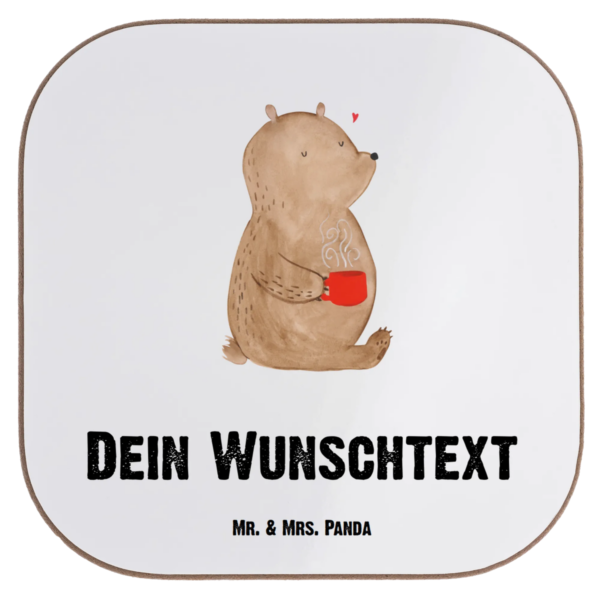 Personalised coaster bear Coffee bear, teddy, teddy bear, cuddly toy, conquer the world, bears, coffee, motivation, good morning, save the world, morning routine