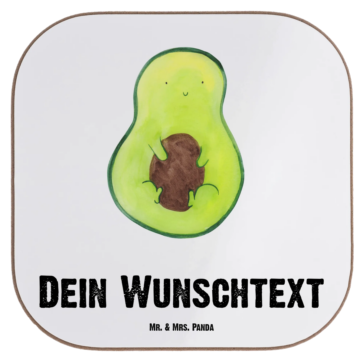 Personalised coaster avocado core avocado, vegetables, saying life, avocado seed, plant, seed