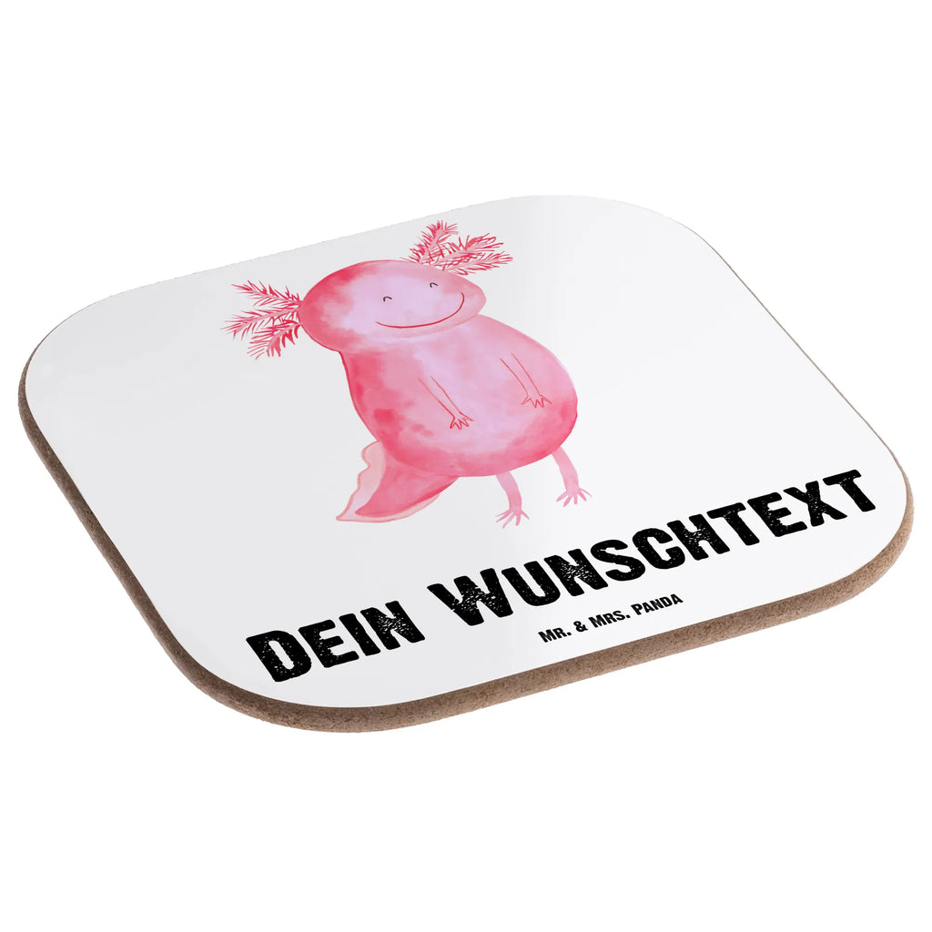 Personalised coaster axolotl Happy Axolotl, Axelotl, marine animals, Mexican walking fish, salamander, amphibian, axolotl, good mood, tail, motivation, axolot