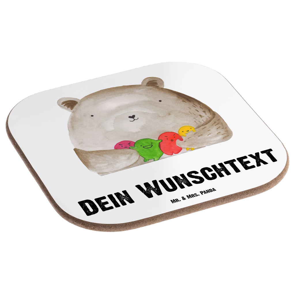 Personalised coaster bear Feeling bear, teddy, teddy bear, cuddly toy, Madness, Bear